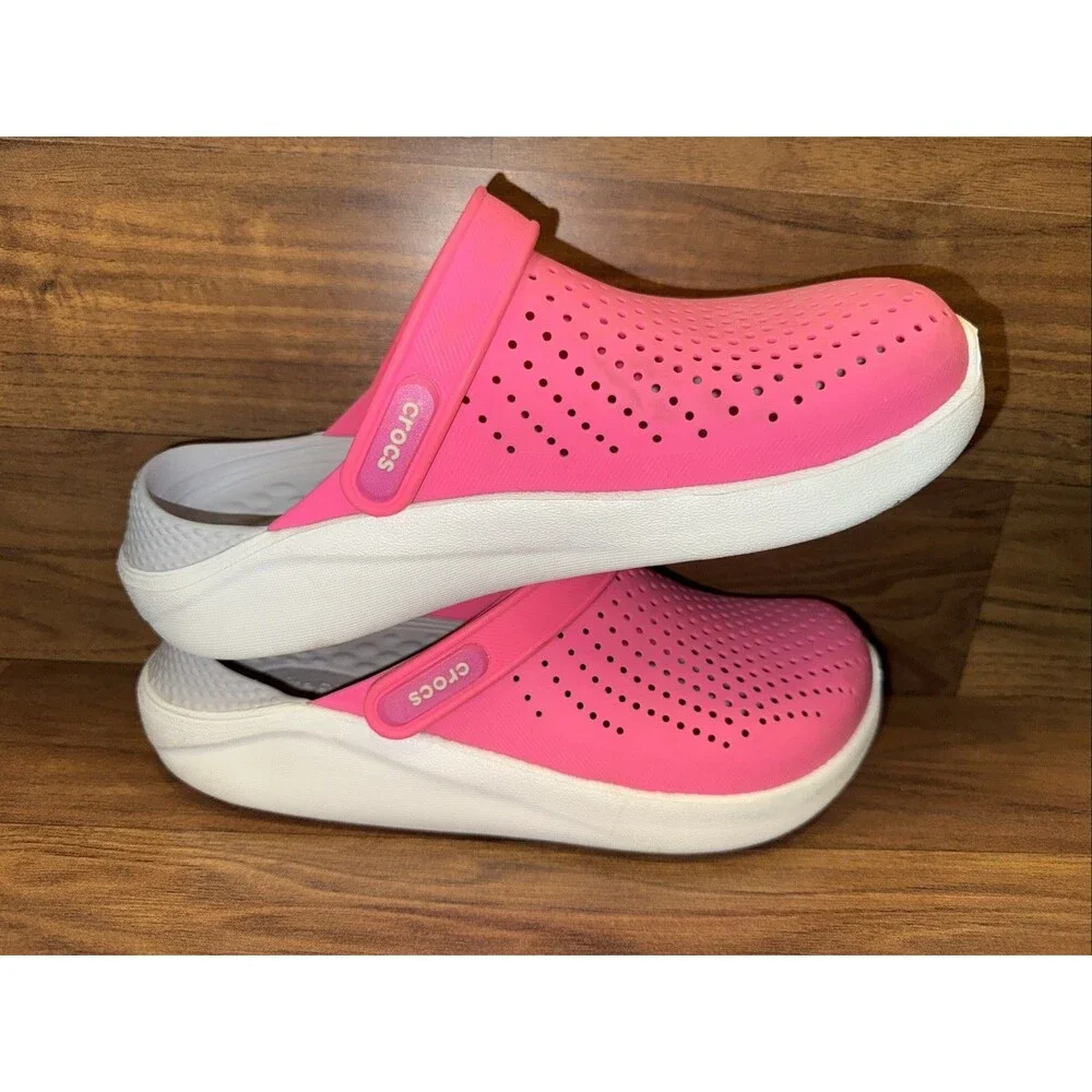Pink Crocs LiteRide Clogs Sz 8 Women 6 Men